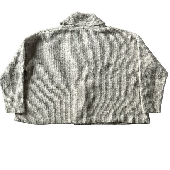 Anthropologie Look By M Every Day Cape Cardigan Gray Open Front Pockets - OSFM - Picture 3 of 8